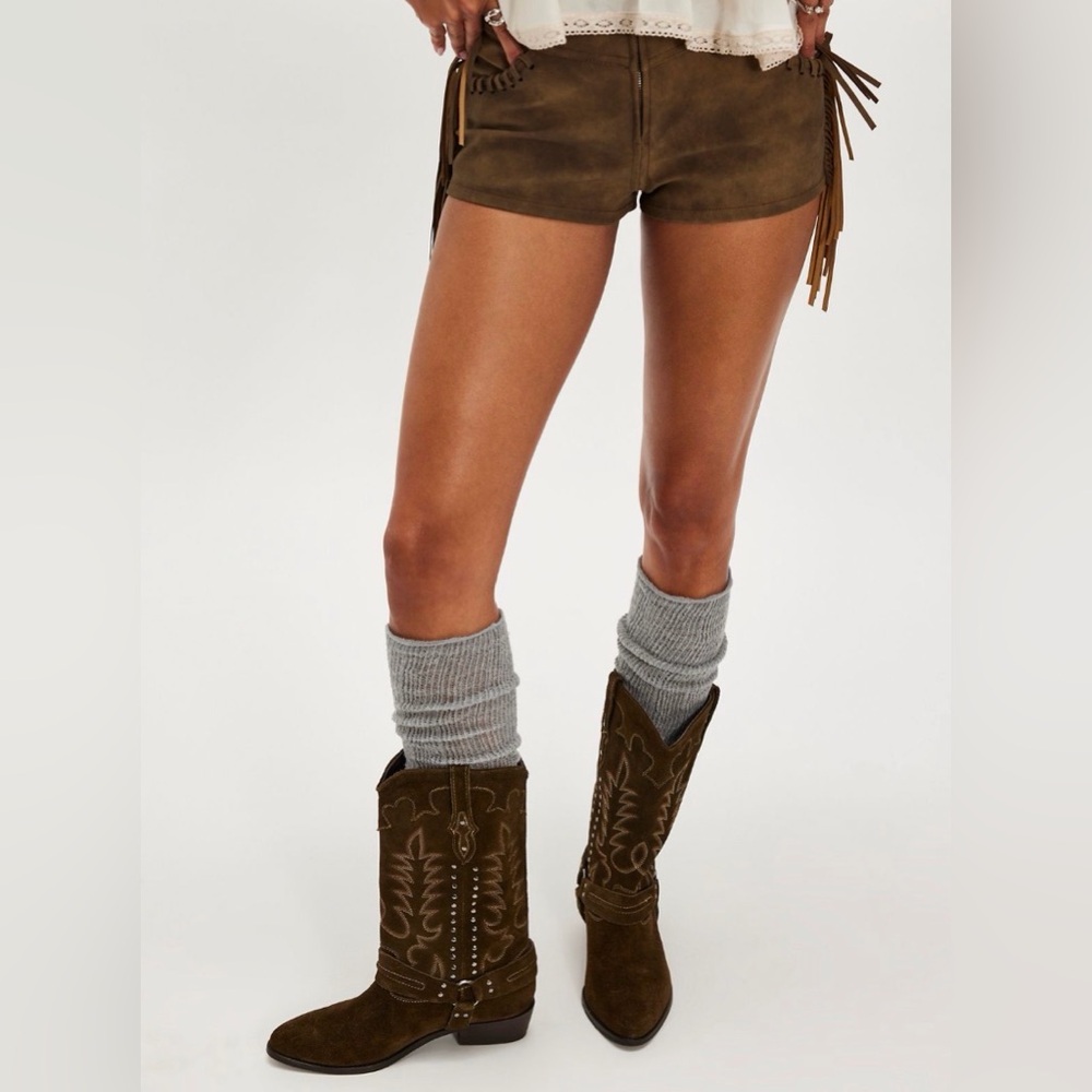 NWOB Free People Rodeo Riding Boots Sz 9 Olive Brown Green